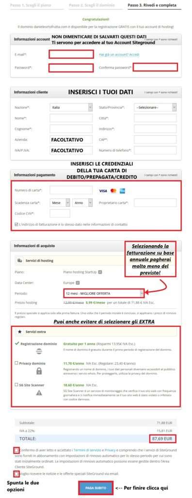 acquistare hosting e dominio per il tuo blog