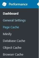 w3 total cache impostazioni