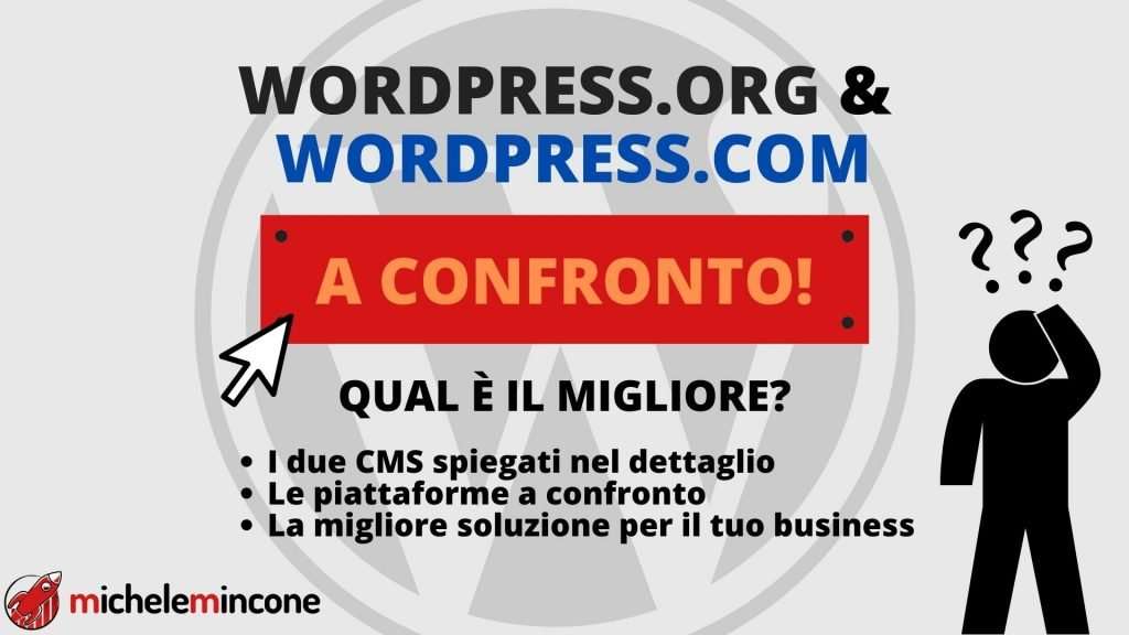 wordpress.org e wordpress.com a confronto e principali differenze