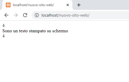 bug fixing del codice php scritto precedentemente