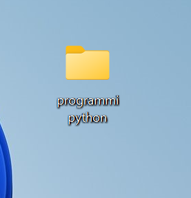 creare una cartella sul desktop per i programmi in python